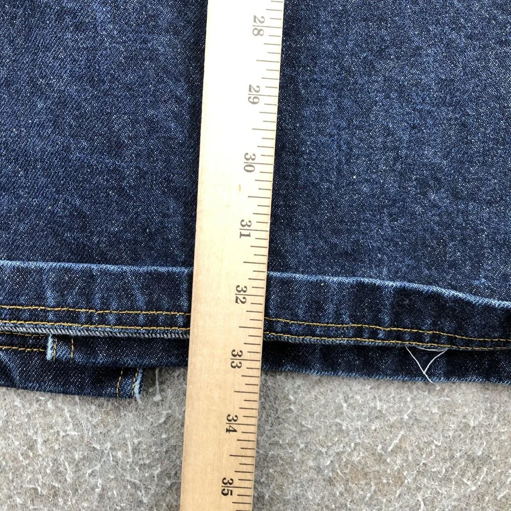 Vintage Trust USA Jacket Mens 2XL Blue Denim Long Button Chore Hong Kong